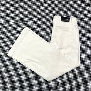 Smoke & Mirrors All White Wide Leg Denim Jeans 100% Cotton Size 29